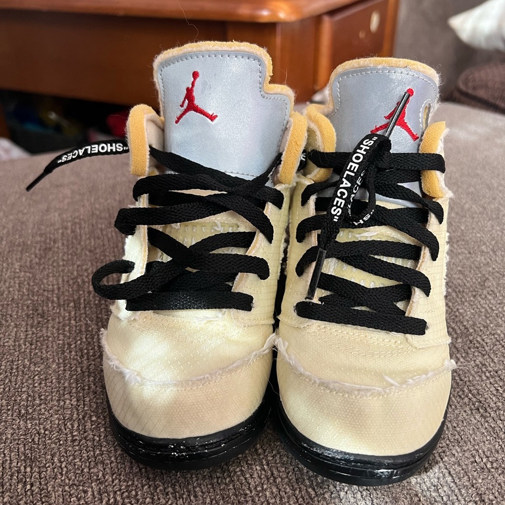 Size 10c Jordan 5 “Off-White” Sail